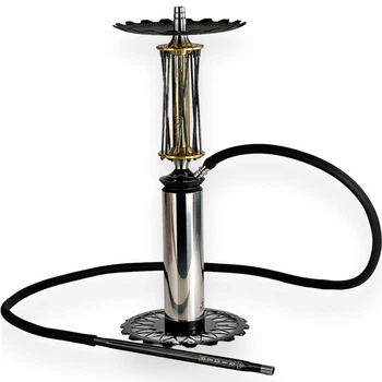 Кальян Trumpet Rider W40 Still золото-черный из нержавеющей стали 49см с диффузором