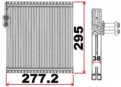 Испаритель LEXUS ES350 07-/RX 10-; TOYOTA Avalon 05- / Camry V40 / Camry V50 / Highlander 09-/ Venza 09