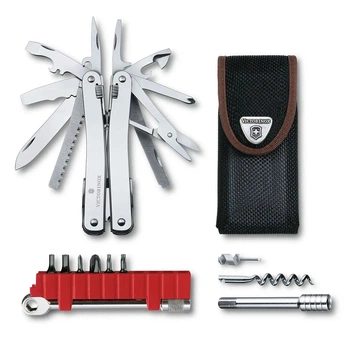 Мультитул Victorinox SwissTool Spirit X Plus Ratchet 24 Инструмента Биты Нейлоновый Чехол (3.0236.N)