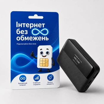 Портативный 4G LTE Wi-Fi роутер MC7-E с аккумулятором 6000 мА·ч + безлимитная SIM-карта Киевстар