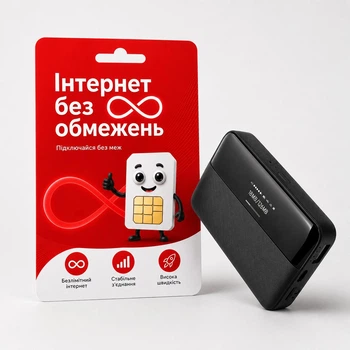 Портативный 4G LTE Wi-Fi роутер MC7-E с аккумулятором 6000 мА·ч + Оплачен 1 месяц Безлимитного интернета Vodafone