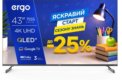 Телевизор Ergo QLED 43" 43JUQ7555