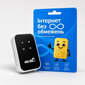 Портативный 4G LTE Wi-Fi роутер M23-E с аккумулятором + безлимитная SIM-карта Киевстар