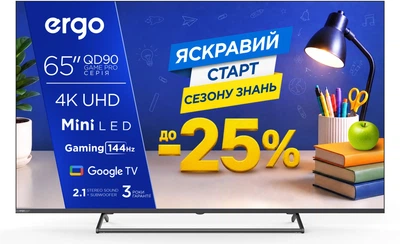 Телевизор Ergo MiniLED 65" 65MQD90 Game PRO