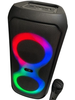 Портативная Bluetooth-колонка BT-2427 4"×2 с микрофоном, 20 Вт