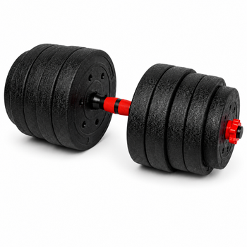 Гантели композитные Champion X-venum 1шт 55см 22.5 кг Черно-Красный