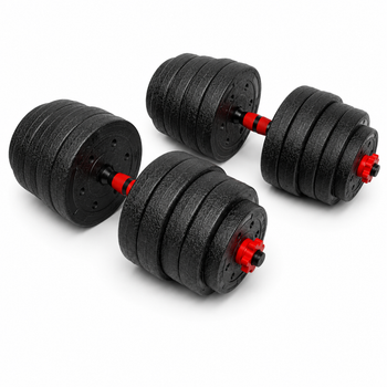 Гантели композитные Champion X-venum 2шт 55см 22.5 кг Черно-Красный