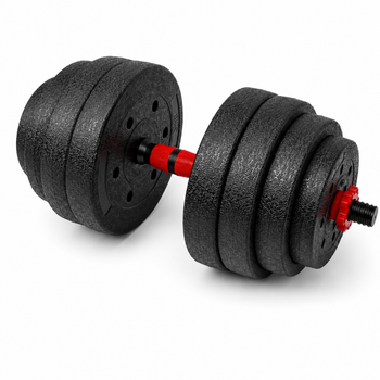 Гантели композитные Champion X-venum 1шт 51см 17.5 кг Черно-Красный