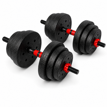 Гантели композитные Champion X-venum 2шт 51см 10.5 кг Черно-Красный