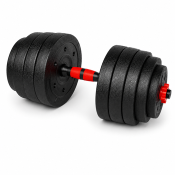 Гантелі композитні Champion X-venum 1шт 55см 23.5 кг Чорно-Червоний