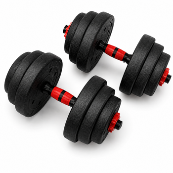 Гантели композитные Champion X-venum 2шт 40см 12.5 кг Черно-Красный