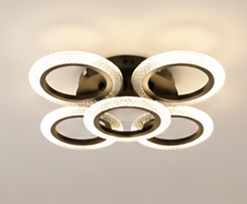 Люстра LED RR-60 BK 60Вт, 3000-6400К, 300-5100 Лм, пульт ДУ (Черный, Светильник светодиодный, потолочный)