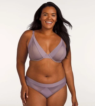 Бюстгальтер планж Thirdlove Shadow Stripe Plange Bra, сирень, 70G