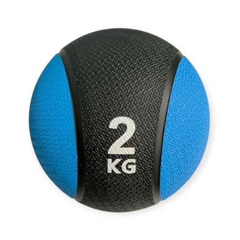 Медбол двухцветный с отскоком 2 кг Black/Blue 36974797