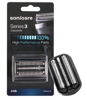 Сітка і ріжучий блок (картридж) Soniosre для бритви Braun 21B в блістері 320S 3010S 3000S (572131095) Чорний