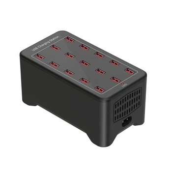 Зарядная станция многопортовая ILEPO на 15 USB портов 100 Вт / сетевое мультизарядное устройство (19012)