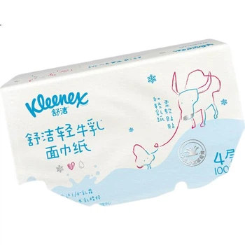Салфетки для лица Kleenex, 4-слойные, 100 листов×18 упаковок, увлажняющие, мягкие, для чувствительной кожи