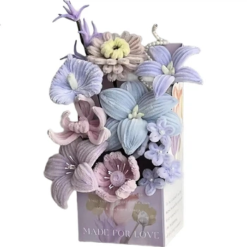 Набор для изготовления букета из искусственных цветов Fanyejia Twist Tie Flower Bouquet Material Kit, DIY Handmade Artificial Flowers, Self Made Eternal Flowers, Box, 520 Gift