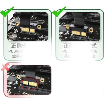 Райзер KELEPU PCI-E X1 3.0 удлинительный кабель 40 см, угол 90 градусов, черный