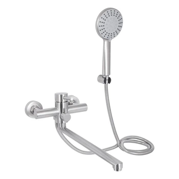 Смеситель для ванны Lidz Aria 005-1 12 32 005-1 с длинным поворотным изливом и душем