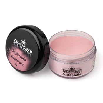 Акриловая пудра Дизайнер (28 г) Acrylic powder Elegant pink для укрепления и наращивания ногтей
