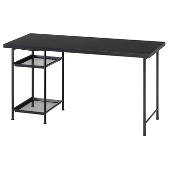 Письмовий стіл, чорно-коричневий/чорний, 140x60 см LAGKAPTEN/SPAND IKEA 495.638.28