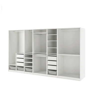 Гардеробна комбінація біла 375х58х201 см PAX IKEA 994.202.62