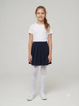 Колготки бавовняні кі дитячі на дівчинку Kid Step 128-134р Білий (142/100)
