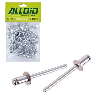 Заклепка алюмінієва Alloid 4,8x8,0мм 50 шт V01066