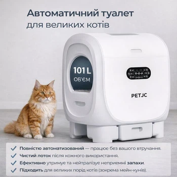 Автоматический туалет PETJC 4 Pro (101 L) для средних и больших котов