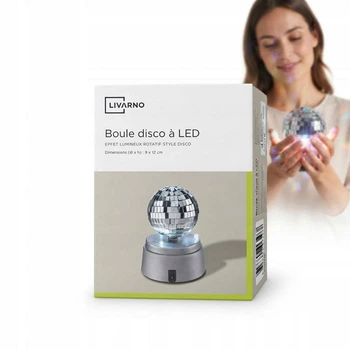 Декоративна LED диско-куля LIVARNO home (з справжнім склом)