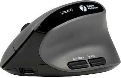 Mysz BakkerElkhuizen MidWay Wireless/Bluetooth/USB Black-Grey (BNEMW3MVMR)