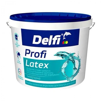 Фарба латексна акрилова для внутрішніх робіт Delfi Profi Latex 4,2 кг
