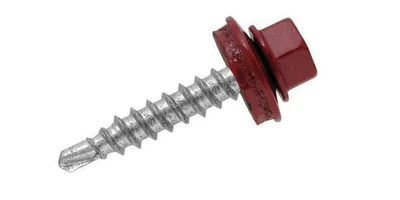 Покрівельний саморіз Apro RAL 3005 4,8*35 із свердлом по дереву пач 50 шт винно-червоний