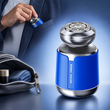 Чоловічий набір для гоління від USB 550 mAh KM-3223 Синій