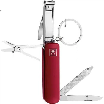 Ніж багатофункціональний ZWILLING з кусачками, ножицями та викруткою, винно-червоний