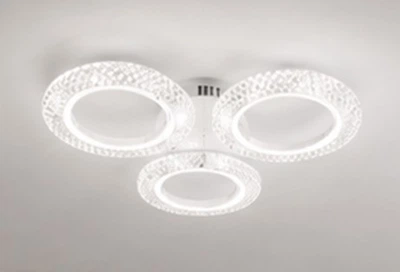 Люстра LED RR-36 WH 36Вт, 3000-6400К, 300-3060 Лм, пульт ДУ (Белый, Светильник светодиодный, потолочный)