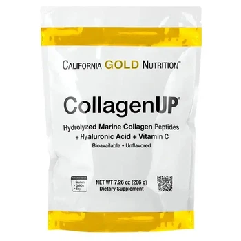 Морський колаген з гіалуроновою кислотою і вітаміном C, 5000мг, 206г California Gold Nutrition без запаху