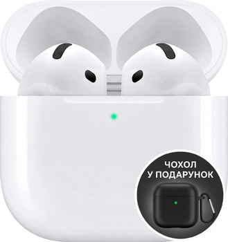 Наушники беспроводные вкладыши Pods 4 с шумоподавлением для айфон андроид Apple iOS Android разъем Type-C White и чехлом в подарок