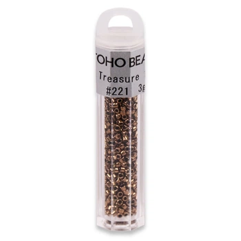 Бісер японський Toho Treasure 11/0, 3 г, TT-11-221, блискучий, бронзовий - намистини