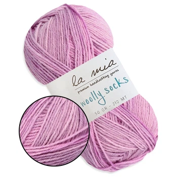 La Mia Woolly Socks, №Y60069 носочная пряжа 50 г/210 м, шерсть 75%/полиамид 25%, секционная покраска, для носков и гольфов