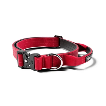 Тактичний нашийник для цуценят та міні собак BullyBillows Combat Collar Handle 2.5 cm XS-M: 25 мм, ОШ 34-46 см Червоний