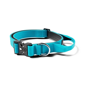 Тактичний нашийник для цуценят та міні собак BullyBillows Combat Collar Handle 2.5 cm XS-M: 25 мм, ОШ 34-46 см Блакитний