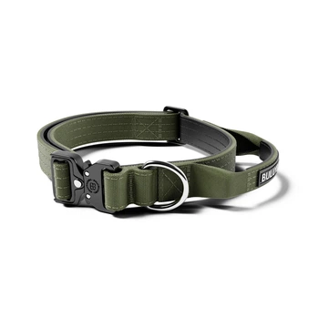 Тактичний нашийник для цуценят та міні собак BullyBillows Combat Collar Handle 2.5 cm XS-M: 25 мм, ОШ 34-46 см Зелений
