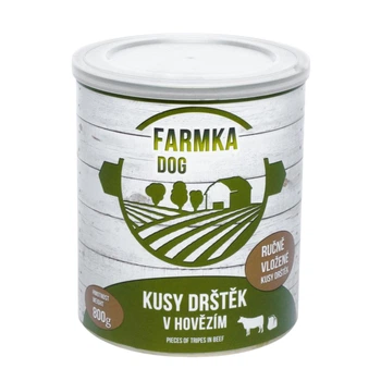 Консервированное мясо для собак Рубец в Говяжьем Фарше FALCO FARMKA Dog Tripes 800 г