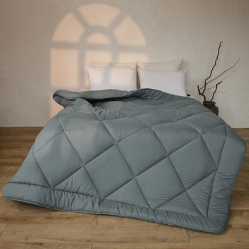 Одеяло хлопковое Eco Light Gray №9004 хлопок микросатин (супер теплое) 172*205