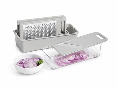 Набор кухонных терок SilverCrest Grater Set, 7 предметов, с контейнером и 4 сменными насадками