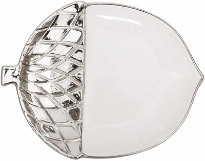 Набор 2 фарфоровых сервировочных блюда Silver Acorn Желудь 25х20см (BD-988-552)