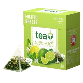 Чай зеленый Tea Moments Mojito Breeze Мохито Бриз 20 пирамидок по 1.7 г