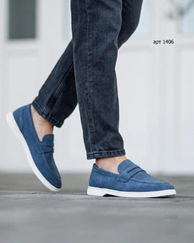 Лофери чоловічі Stilli Loafers 43 (27-27.5см) Blue (арт 1406)